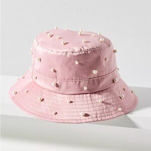 Anthropologie Wyeth New with tags Pink Bucket Hat with Pearl Accents